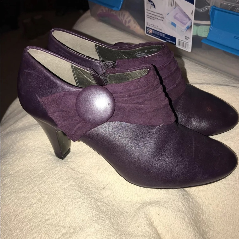 Eggplant colored booties